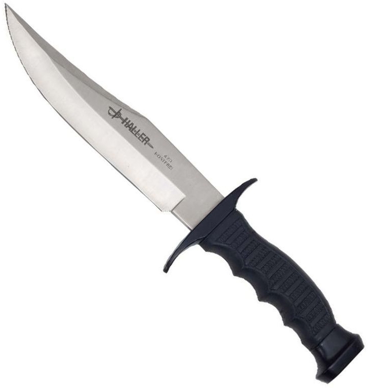 Bowiemesser m. schwarzem Griff 