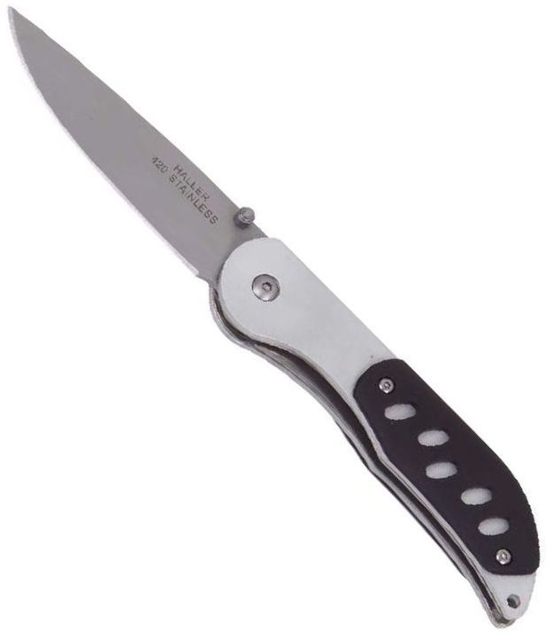 Taschenmesser silber matt 420 rostfrei mit Clip 
