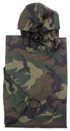 US Poncho, Rip Stop, Mod., woodland, Gr. 144 x 223 cm 