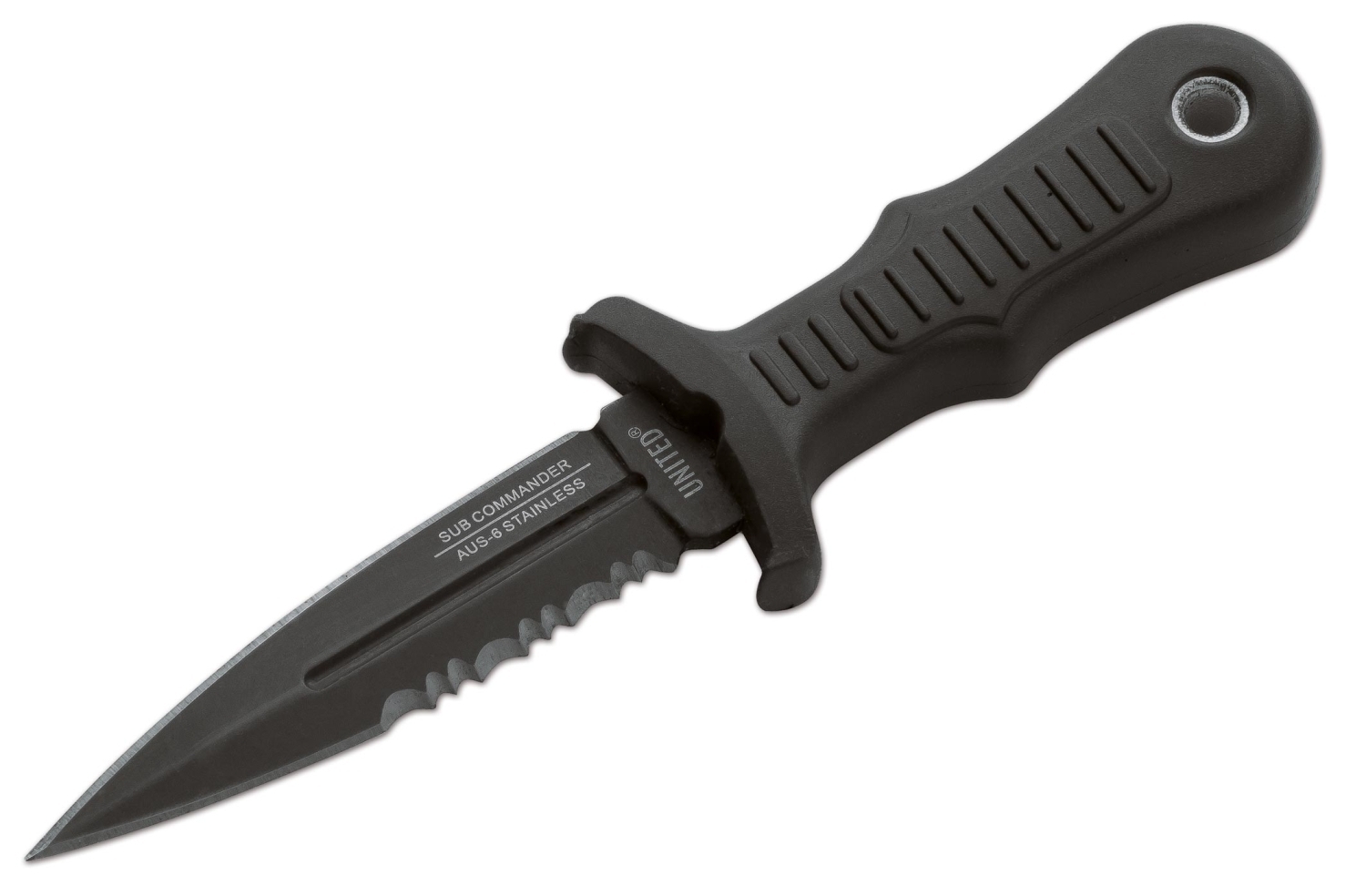 Neck-Knife UC SUB COMMANDER BLACK SERRATED Dolch 