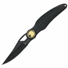 Taschenmesser "schwarze Feder" mit Adler und Clip 