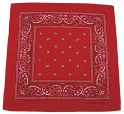 Bandana, rot-weiß, Gr. 55 x 55 cm, Baumwolle Mundschutz Mund- Nase- Schutz 