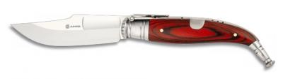 kleines Spanisches Navaja Taschenmesser 5cm Klinge Red Stamnia Wood 
