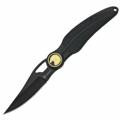 Taschenmesser "schwarze Feder" mit Adler und Clip 